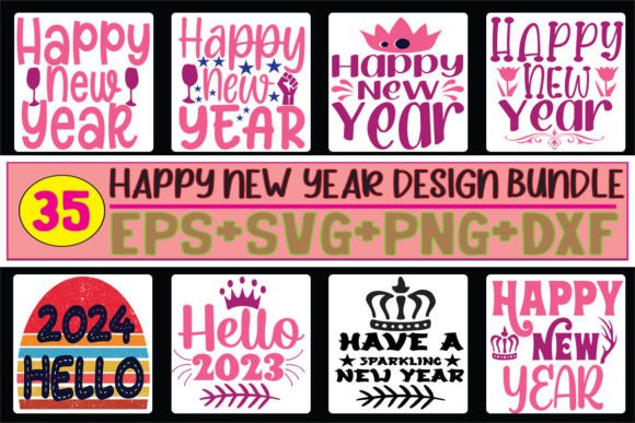 35 Happy New Year SVG Bundle