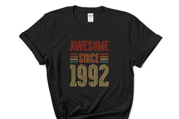 Awesome Since 1992 Graphics & T-Shirt Designs