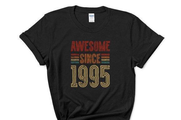 Awesome Since 1995 Graphics for T-Shirt Designs