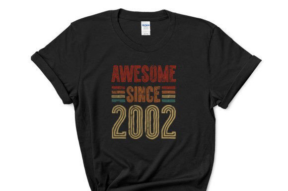 Awesome Since 2002 Graphics for T-Shirt Designs