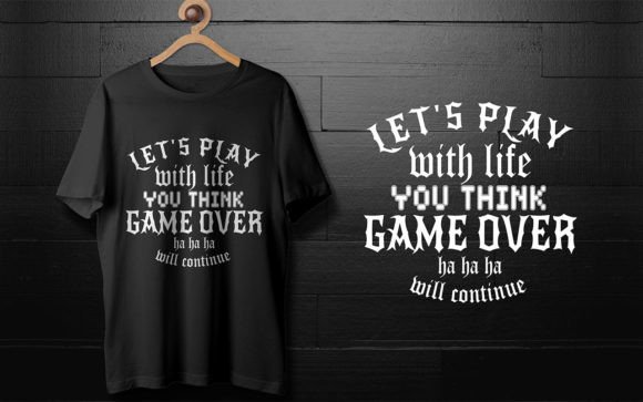 Let's Play with Life Retro SVG Graphic