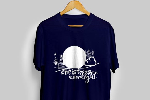 Retro Christmas Moonlight Svg Design