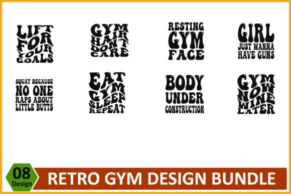 Retro Gym SVG Bundle: T-Shirt Designs & Graphics