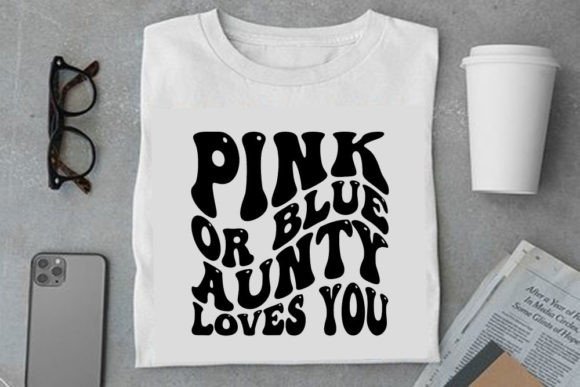 Retro Pregnancy Design: Pink or Blue Graphics for T-Shirts