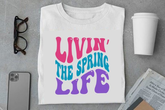 Retro Spring Design, Livin’ the Spring L: Graphics & T-Shirt Designs