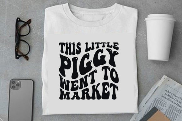 Retro Tote Bag Design, This Little Piggy: Graphics & T-Shirt