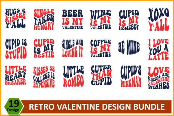 Retro Valentine SVG Design Bundle – Graphics & T-Shirt