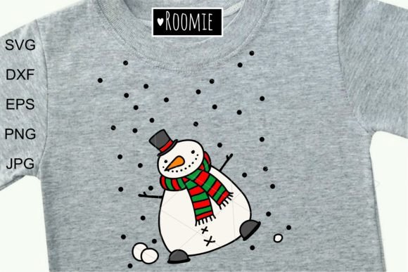 Snow Christmas Snowman Shirt Design Svg
